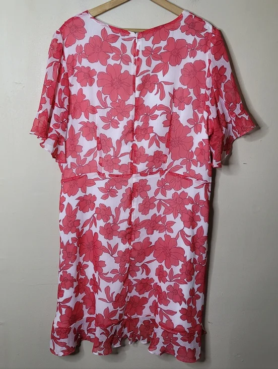 Estelle Poppy Essence Faux Wrap Mini Dress Size 2X NWT - Picture 8 of 12